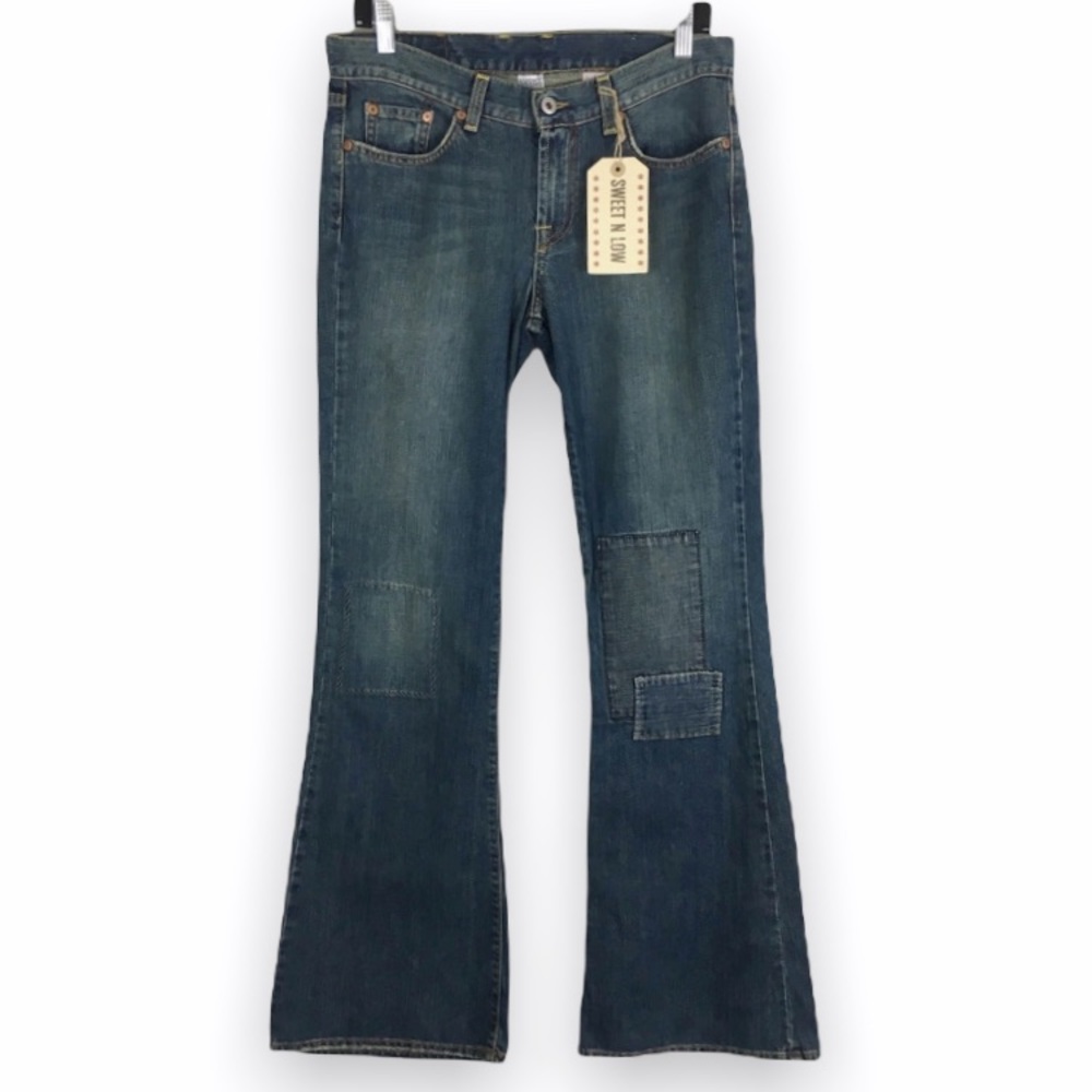 NEW Lucky Brand Womens Size 6 28 Flare Flared Boho‎ Hippie Patchwork Jeans
